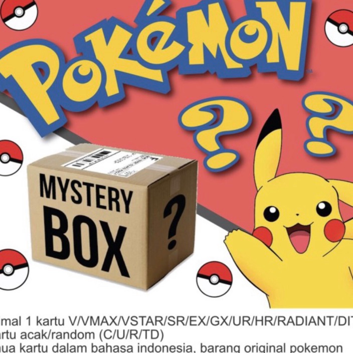 Beli Sekarang Hemat Besar Mystery box pokemon kartu tcg indonesia murah vstar vmax sr hr ur gx