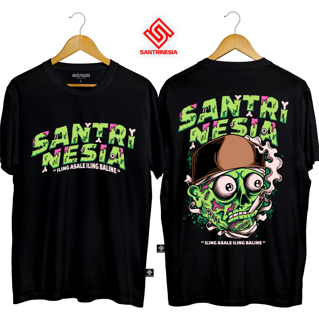 kaos Santrinesia Kaos Santri Keren Nyantri Salafy Kaos Kata-Kata Santri V7~FREESTICKER