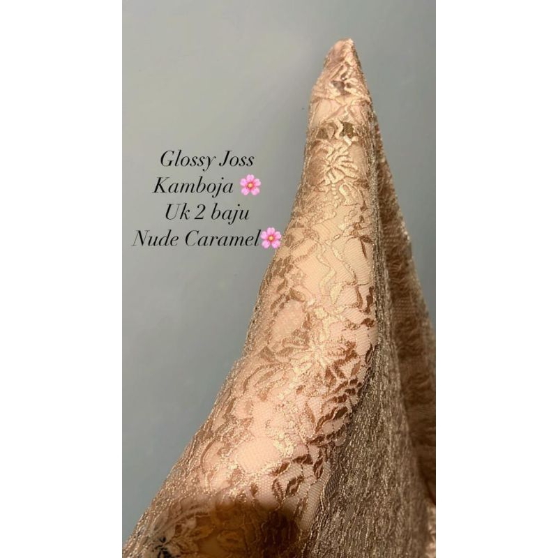Kain Kebaya metalik glossy/kain brokat/kain glossy 2,5m