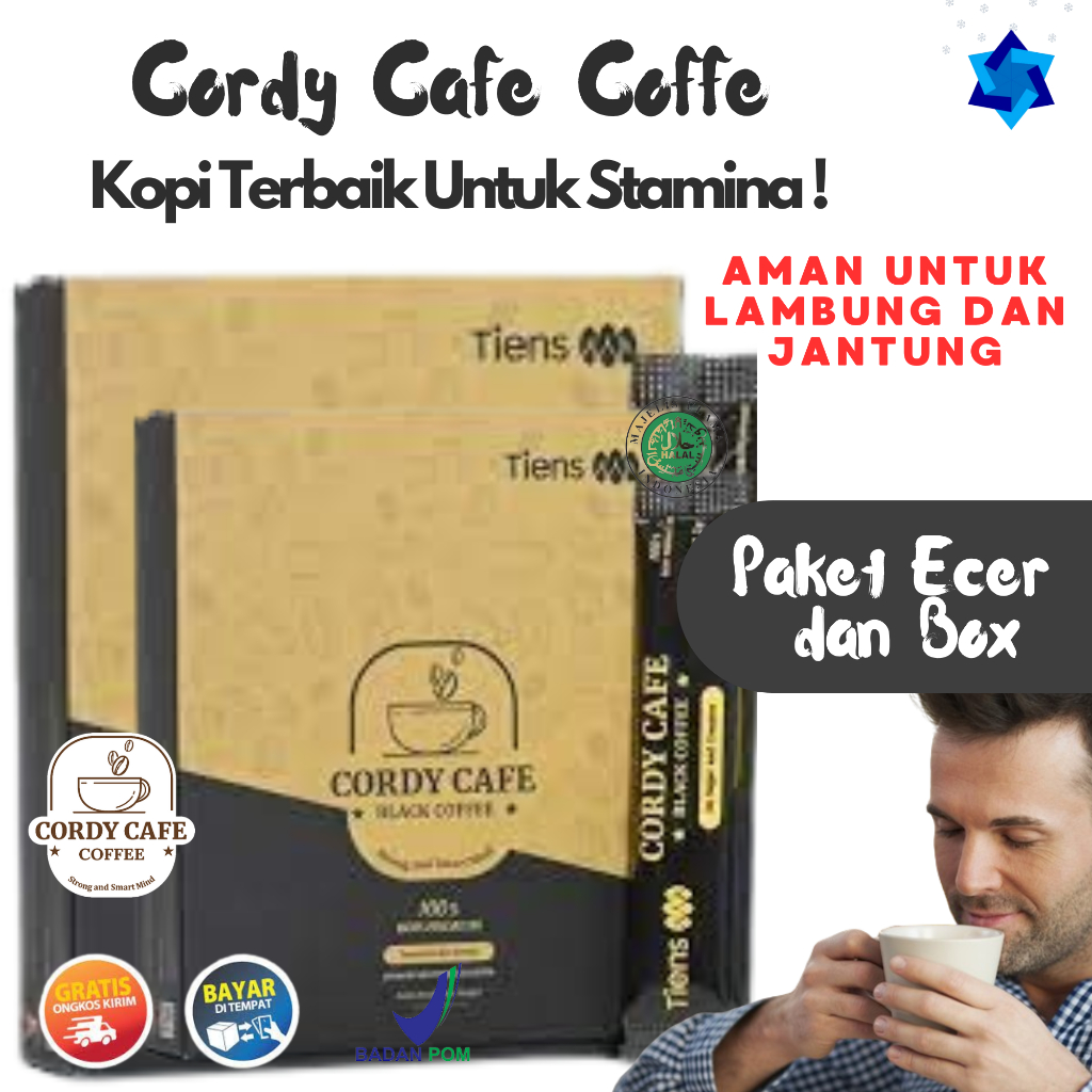 

COD Cordy Cafe Black Coffe Kopi Hitam Tiens Dengan Ginseng Panas Arabika Robusta Biji Kopi Premium Meningkatkan Daya Tahan Tanpa Gula Kopi Bubuk Coffe Instan Penunjang Stamina Creamer Dengan Jamur Cordyceps Biji Arabika Dan Robusta BPOM Isi Variasi Saset