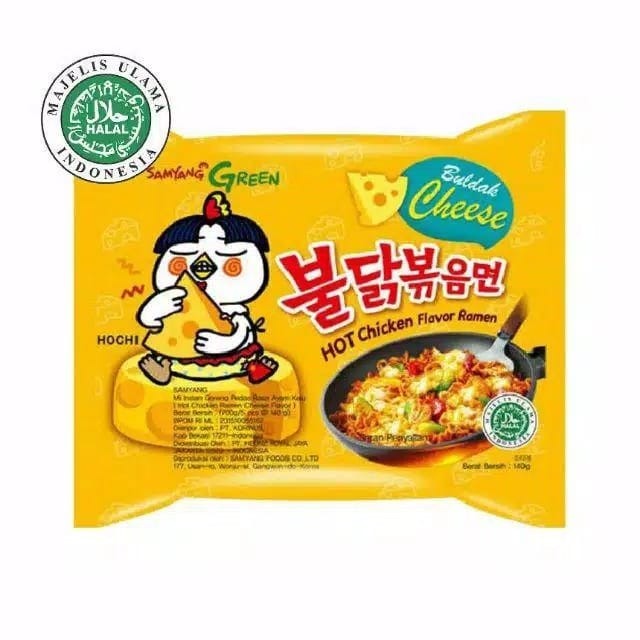 

Samyang Hot Chicken Ramen Cheese /MiInstanGorengRasaAyamPedas&Keju 140g