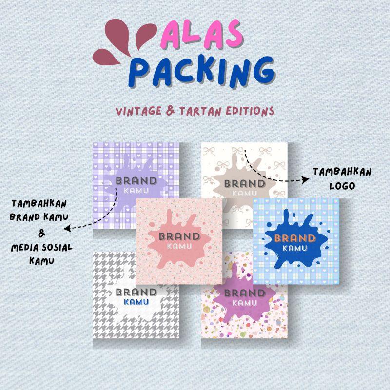 

ALAS PACKAGING / ALAS PACKING AKSESORIS EDISI TARTAN & VINTAGE / SUDAH FREE PLASTIK