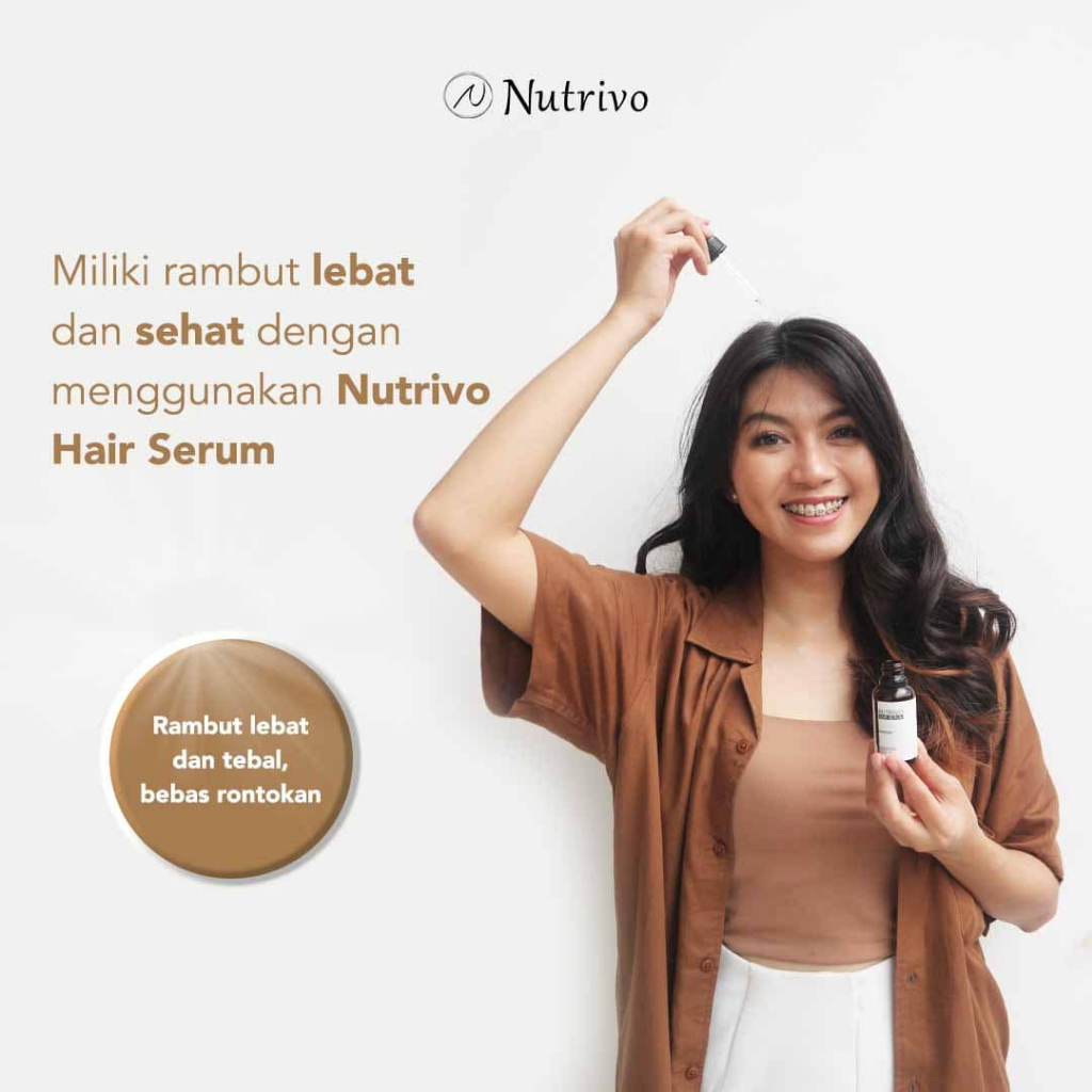 Nutrivo Applicator Serum Rambut (Portable Pijat Kepala) with Nutrivo Hair Serum I Bundling Package