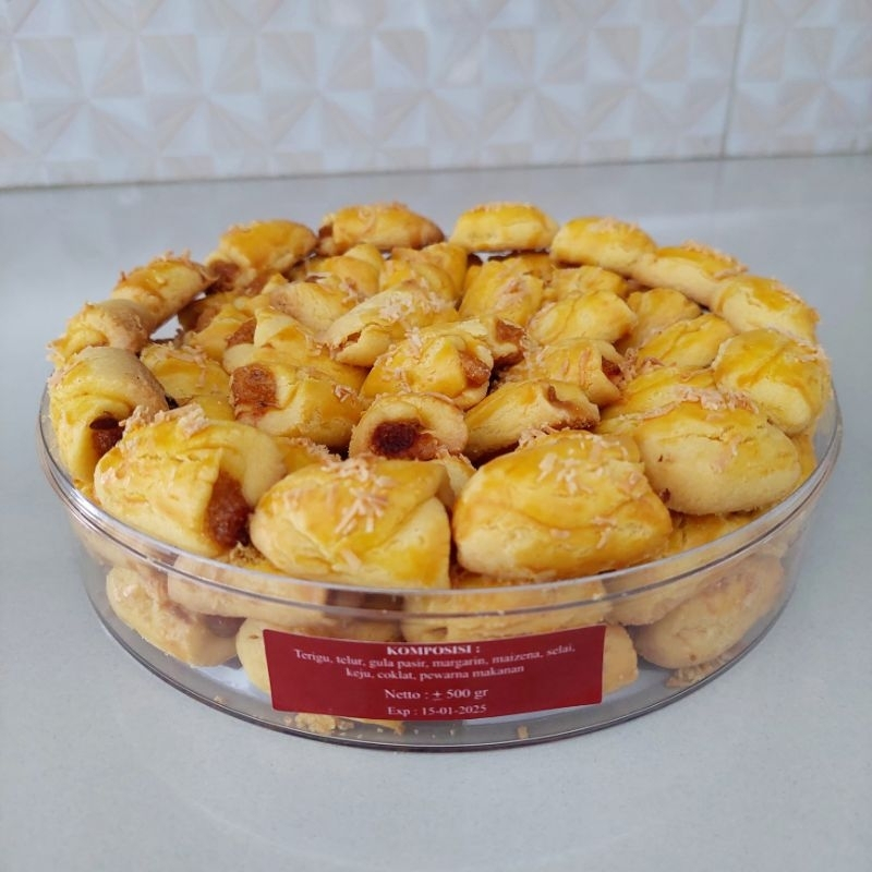 

NASTAR LIPAT / PURNAMA BUTTER COOKIES / KUE KERING LEBARAN HOME MADE / HAMPERS LEBARAN / HAMPERS HARI RAYA IDUL FITRI