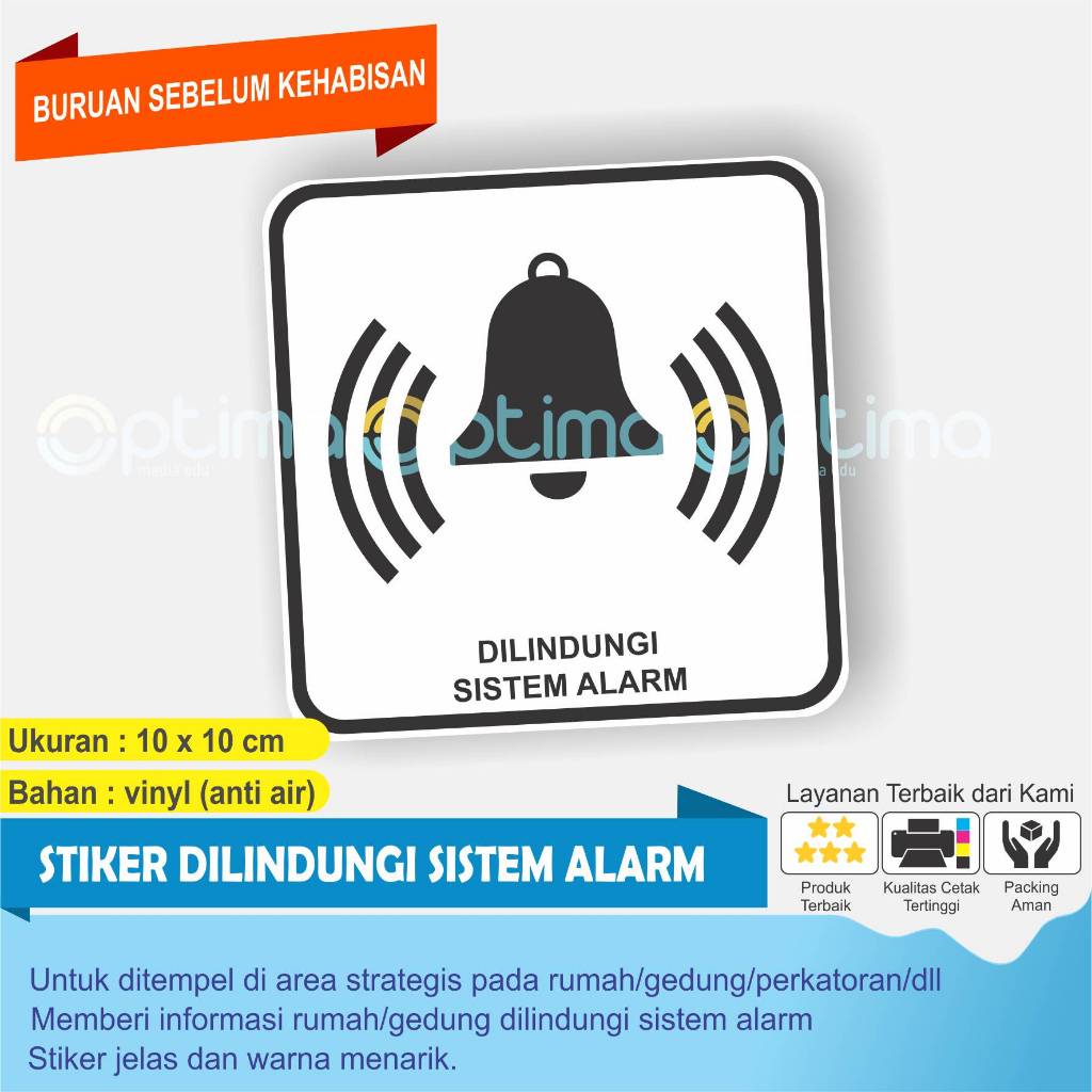 

CETAK STIKER DILINDUNGI SISTEM ALARM