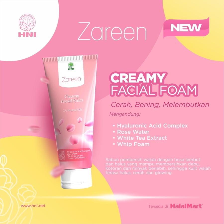 Creamy Facial Foam Zareen 100% Garansi Asli Produk HNI HPAI