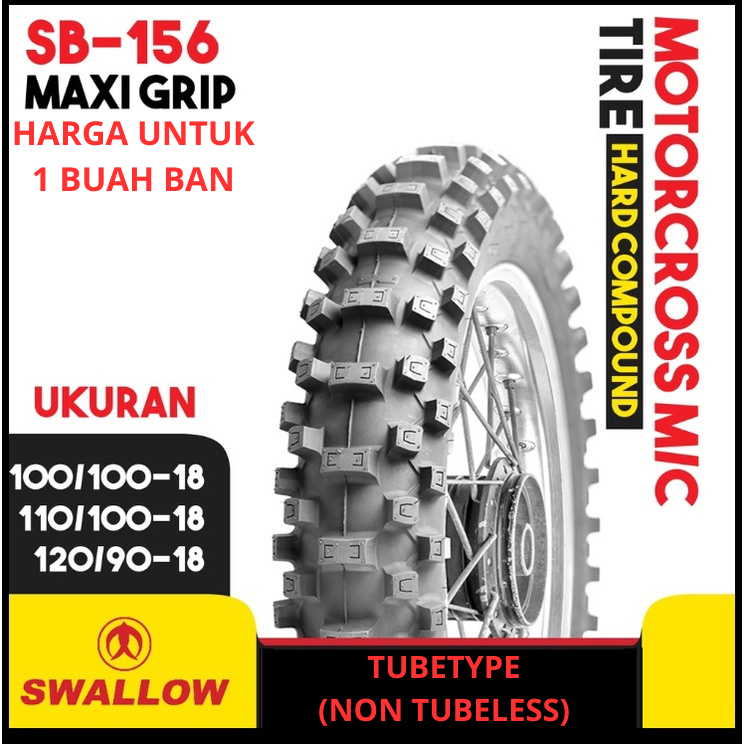 Ban Luar Swallow Maxi Grip 100 / 100 , 110 / 100 , 120 / 90  SG1-R MC 59 M SB 156 TT - RING 18 - CRO