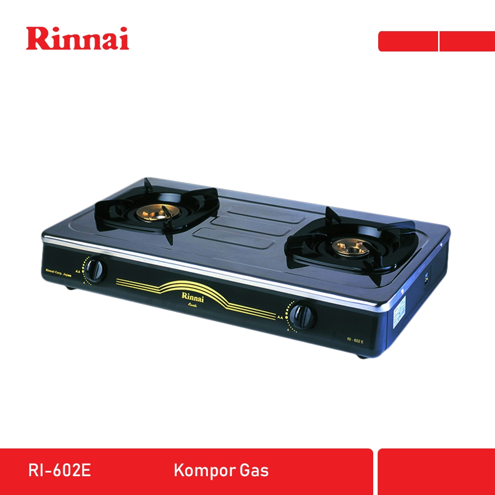 RINNAI Kompor Gas RI 602 E - Kompor Gas 2 Tungku Rinnai RI 602 E
