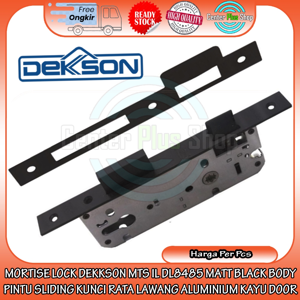 MORTISE LOCK DEKKSON MTS IL DL8485 MATT BLACK BODY PINTU SLIDING KUNCI RATA LAWANG ALUMINIUM KAYU DO