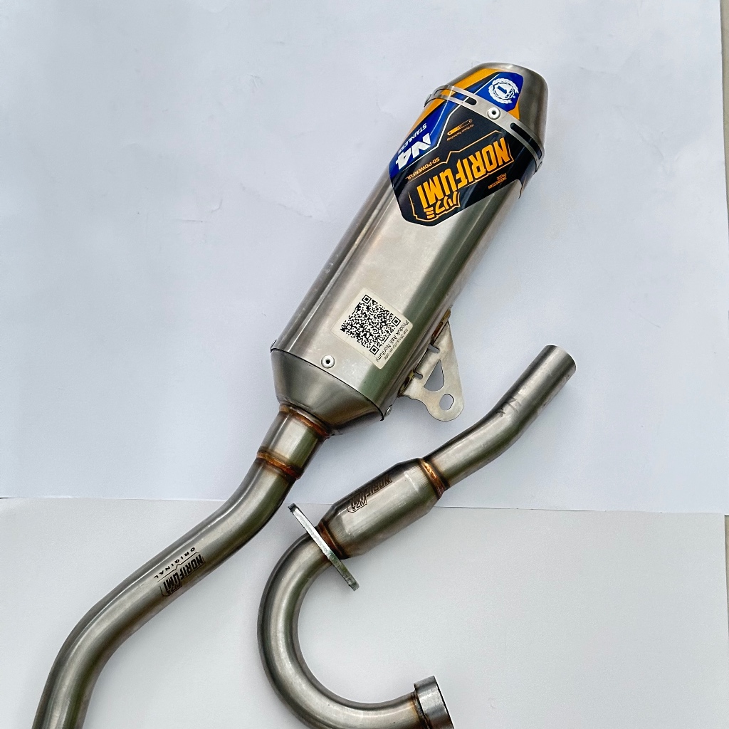 Knalpot norifumi n4 stainless powerbomb original klx 150 d'tracker crf  trail