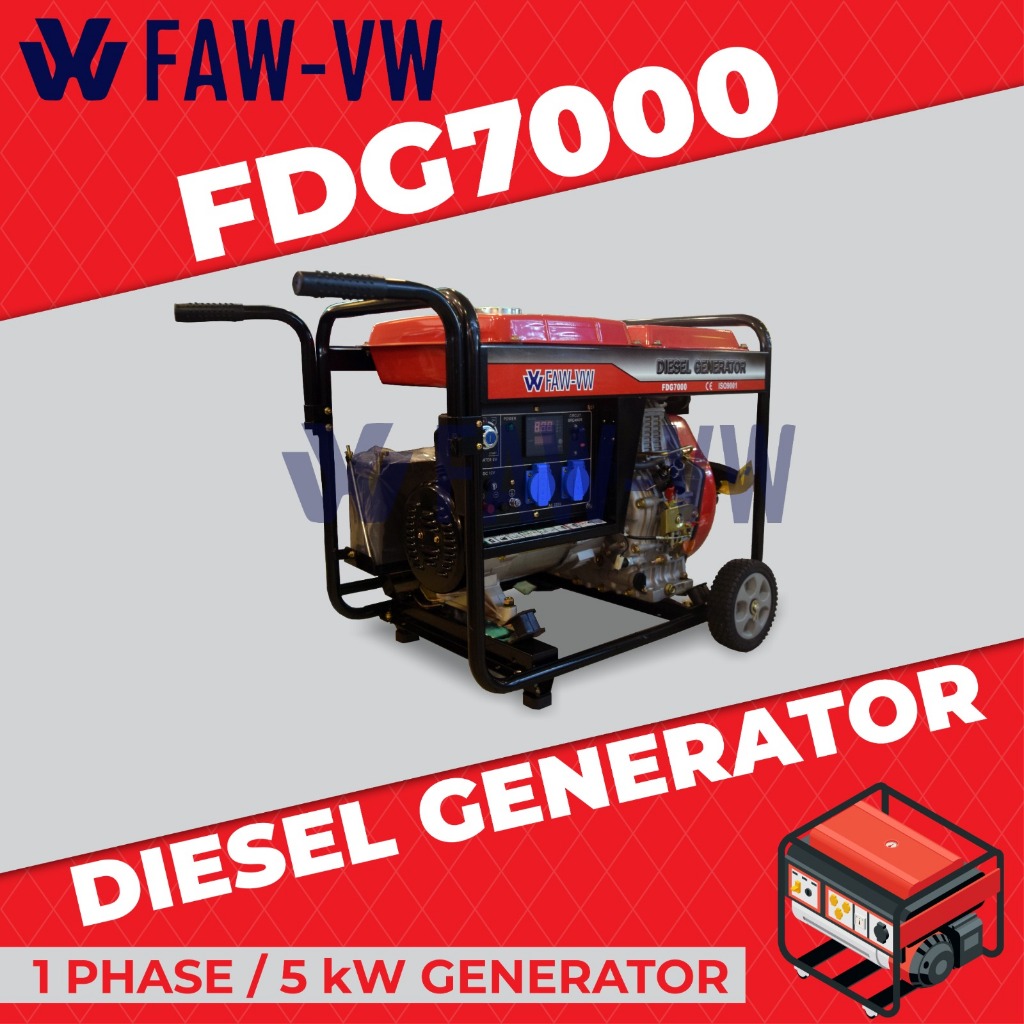 Genset solar 5000 5500 watt 1 phase Faw FDG7000