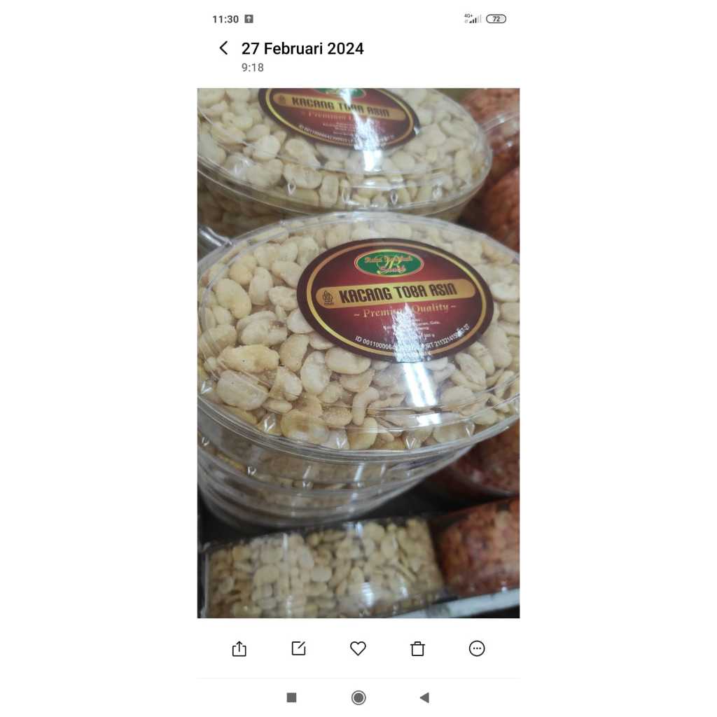 

Kacang toba asin 350gr