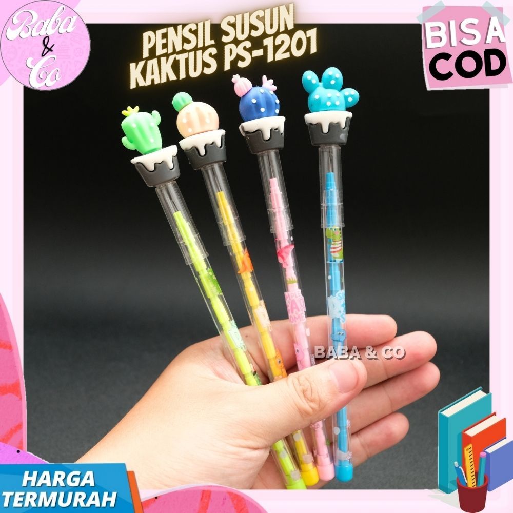 

PENSIL KAKTUS PENSIL SUSUN CACTUS PS-1201 PENSIL PELURU KAKTUS IMUT