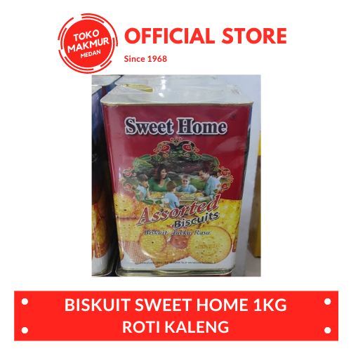 BISKUIT GTB SWEET HOME ASSORTED KALENG 1 KG - ROTI KALENG