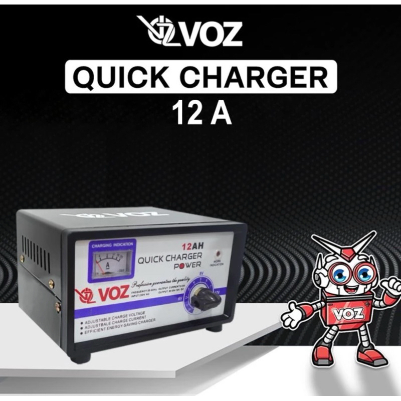VOZ Charger Aki 12A | Charger Aki Motor | Charger Aki