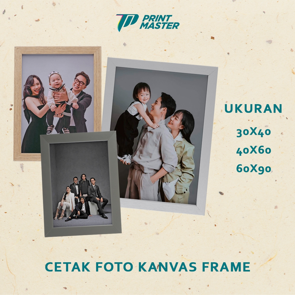 Cetak Canvas / Kanvas Custom Foto Bingkai Frame