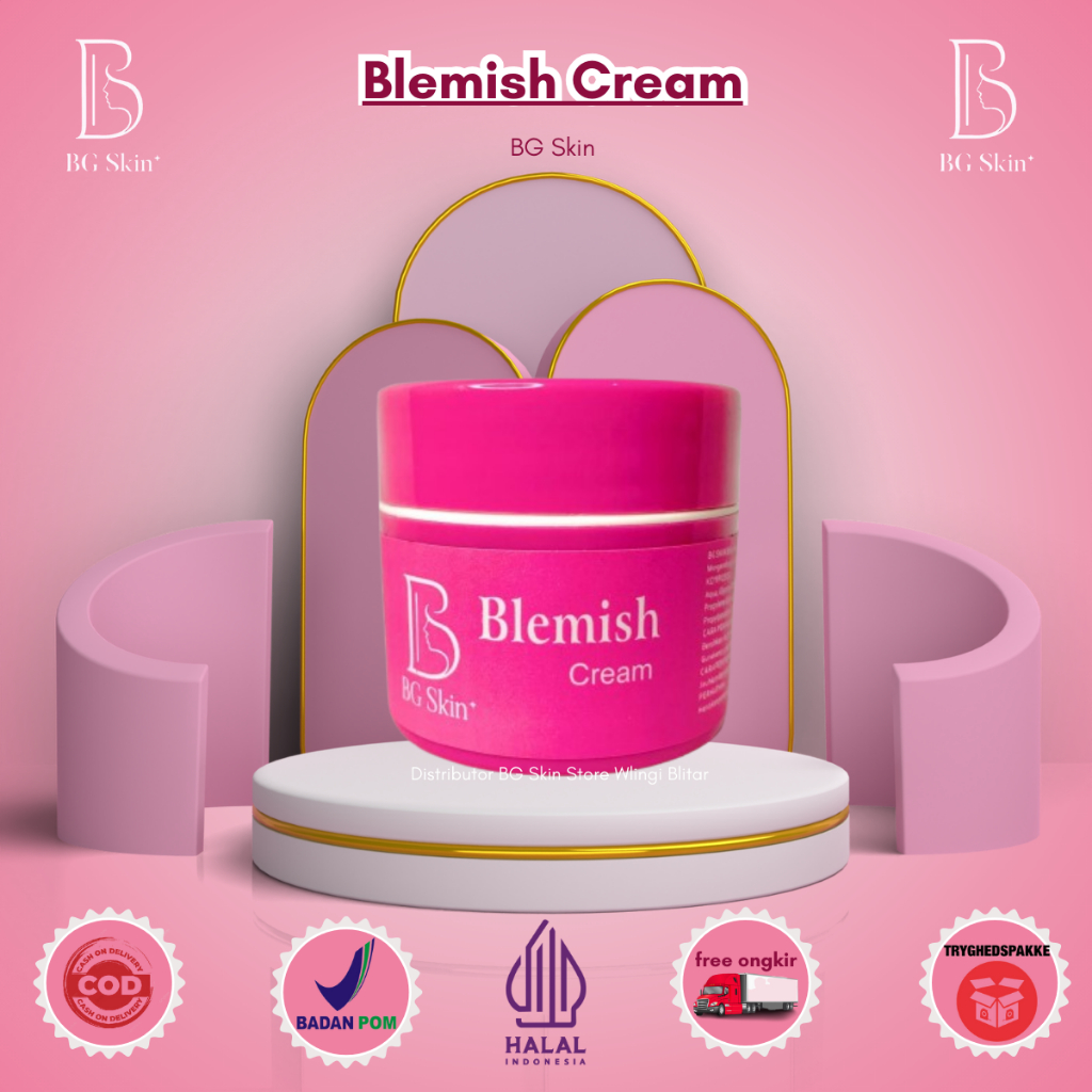 BG Skin Blemish Acne Cream | Krim Totol Jerawat Batu Mendem Meradang
