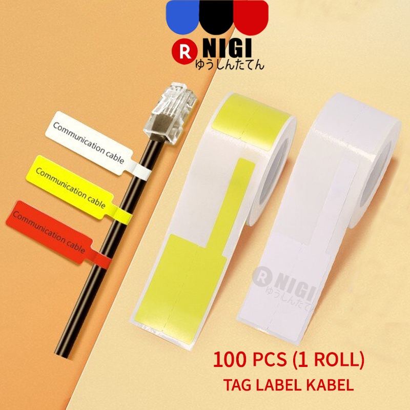 

NIGI 100PCS Stiker Kabel Label Kertas Dengan Perekat Sendiri Anti Air