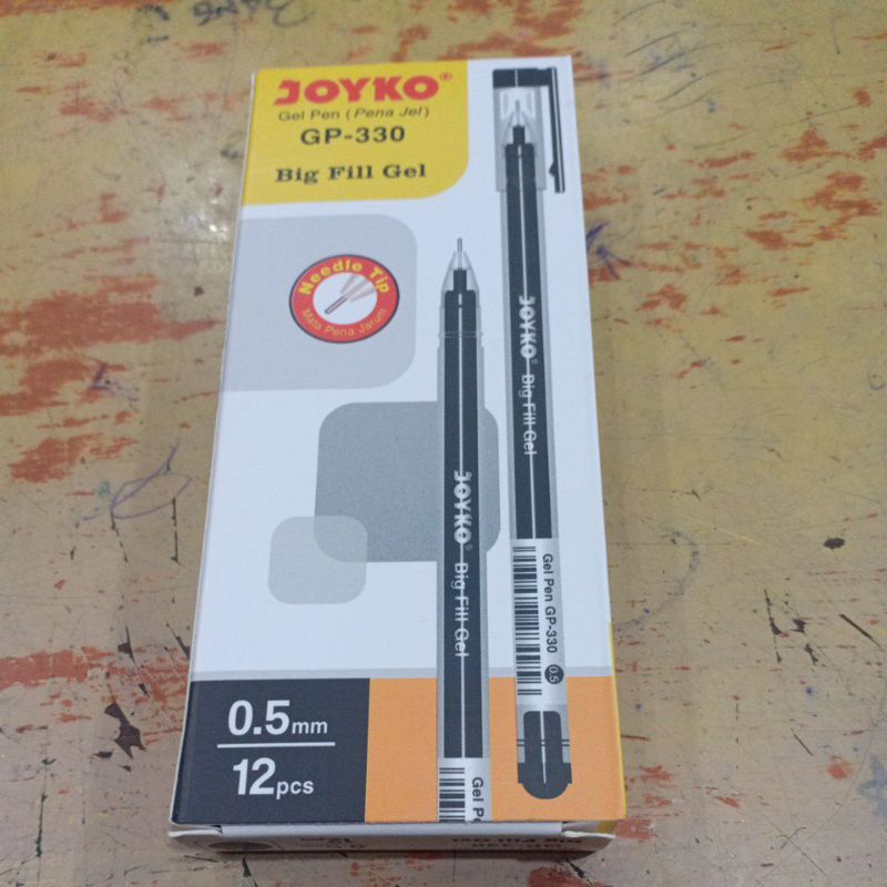 

Pulpen Gel Joyko GP-330 Big Fill Gel 0.5mm Tinta Hitam (12Pcs)