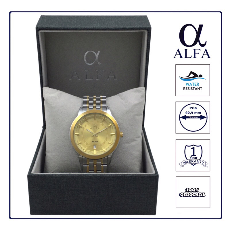 ALFA Jam Tangan Pria Tahan Air 88165 Original