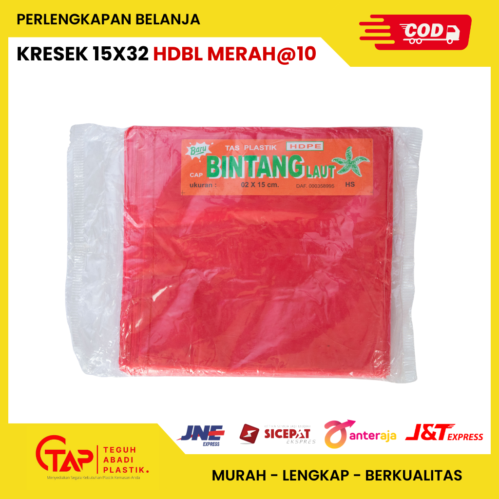Kresek 15X32 HDBL  merah @10