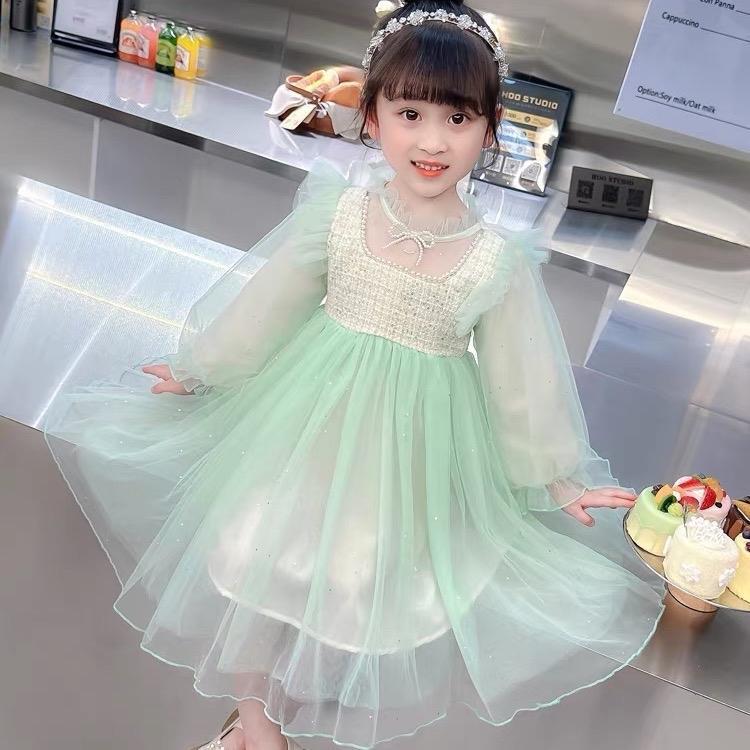 DRESS USIA 4 TAHUN TWEED KUPU-KUPU TILE PREMIUM IMPOR