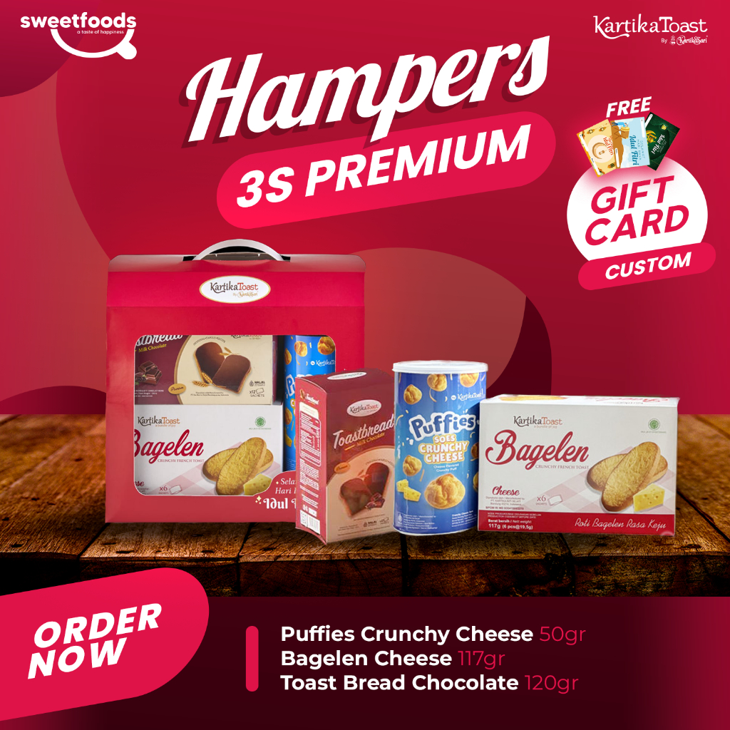 

Kartika Toast Hampers 3S - Parcel Hampers 3S Premium Kartika Toast (Free Request Kartu Ucapan)