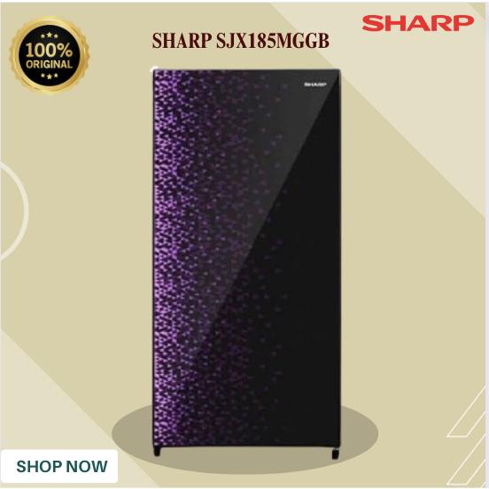 KULKAS SHARP 1 PINTU SJX185MGGB 128L/SJX-185MGGB/SJX 185MGBB/SHARP KULKAS 1 PINTU/SHARP KULKAS LOW W