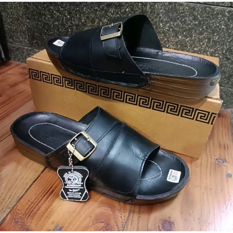 sendal pria kulit sapi asli