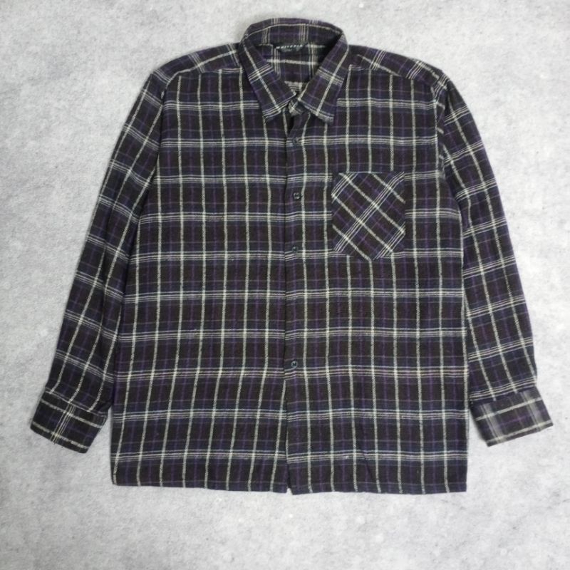 Whitepia Flanel Shirt. Flanel Vintage. Kemeja Flanel Second Ori