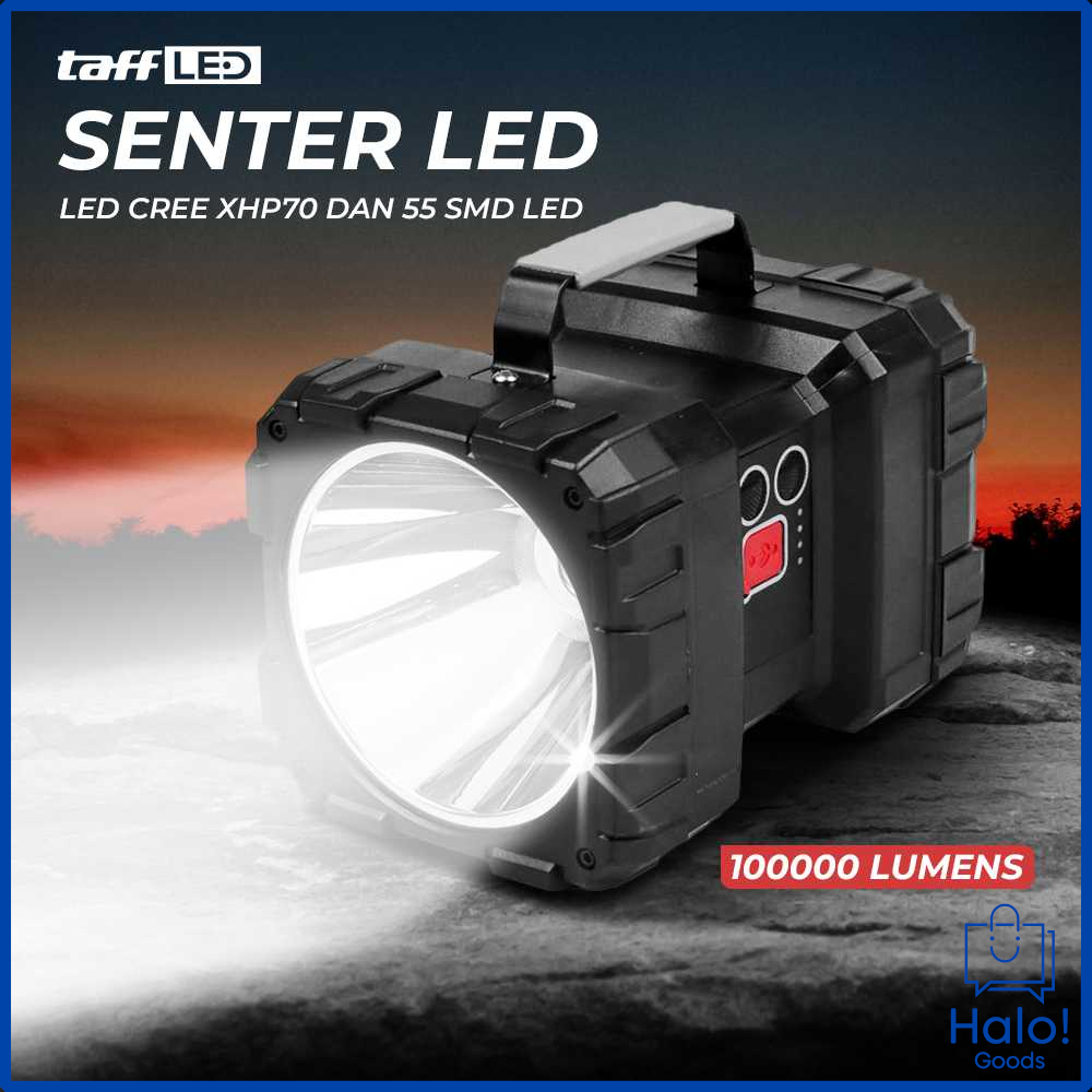 Senter LED Flashlight Recharge XHP70 dan 55 SMD 100000 Lumens
