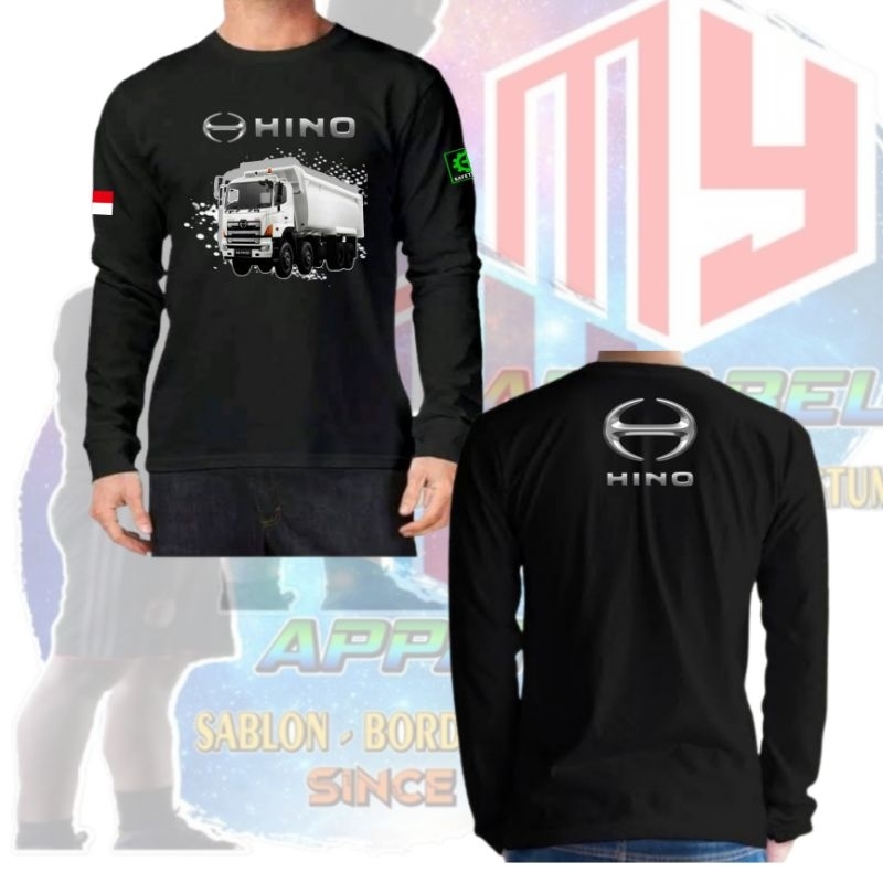 Baju kaos Truk Hino/Kaos lengan panjang sablon DTF pria wanita