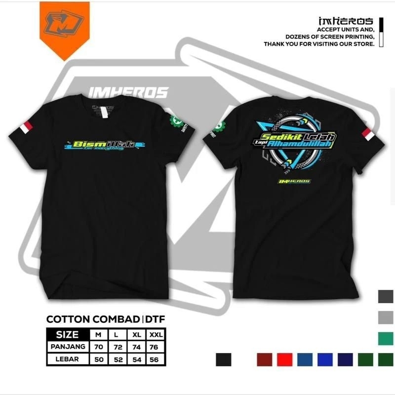 Kaos Bismillah New Artikel / Kaos Distro Sedikit Lelah Tapi Alhamdulillah/Pakaian Pria Canita