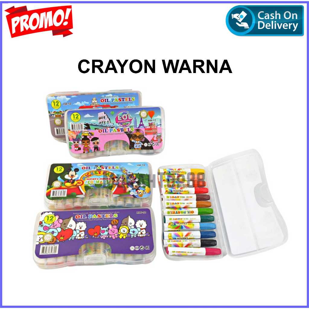 

1 pak (isi 12 warna)crayon oil pastel mini 12 warna