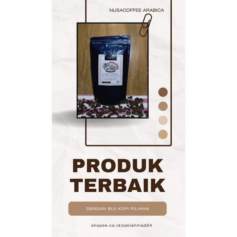 

Kopi Arabica Nusacoffee Natural 250gram