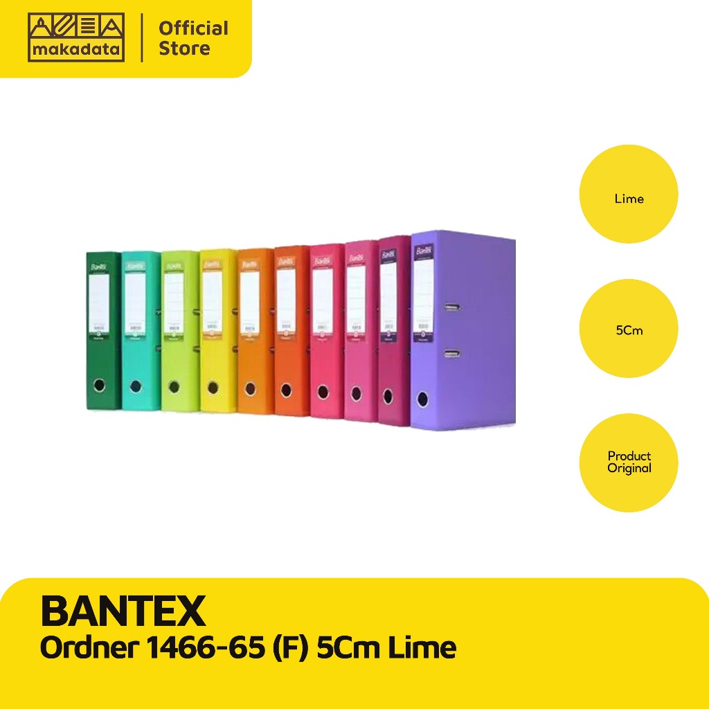 

ORDNER BANTEX FOLIO 1466-65 5cm WARNA LIME MURAH