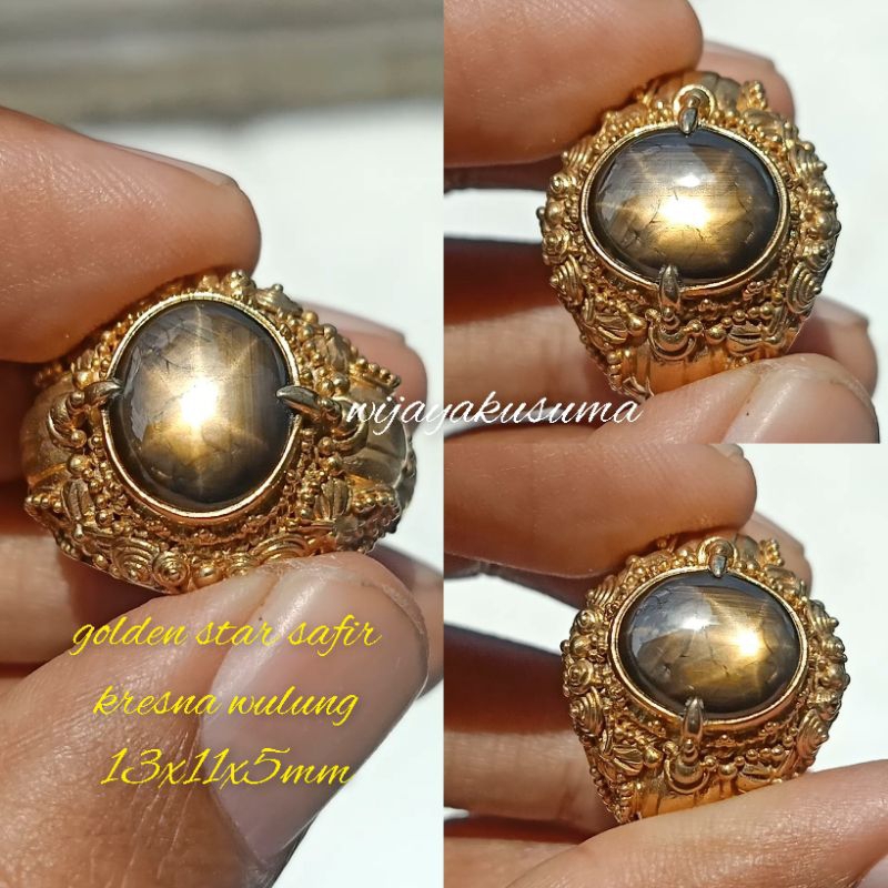 Bangsing Kresnadana Wulung Golden star sapphire bukan ruby birma ato safir ceylon