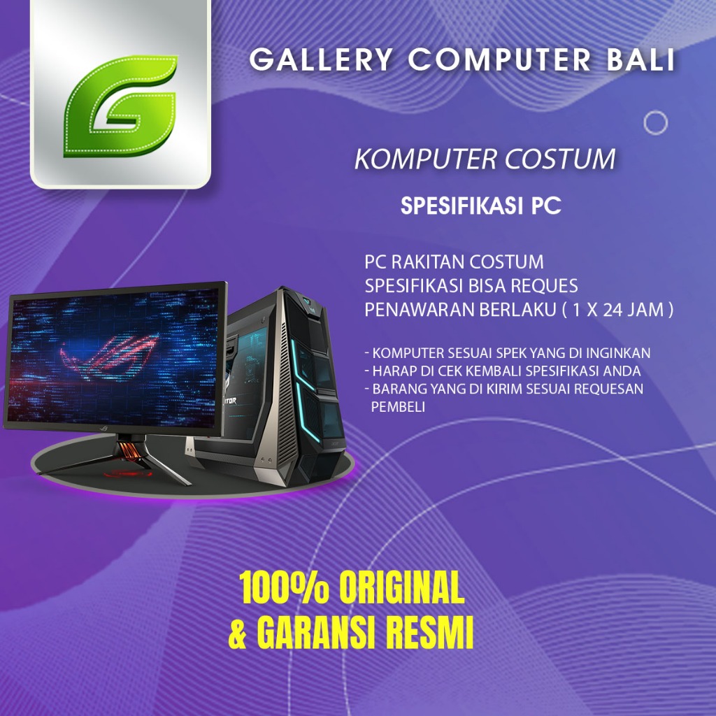KOMPUTER / PC RAKITAN CUSTOM-SPEC 1 (PENAWARAN Khusus)