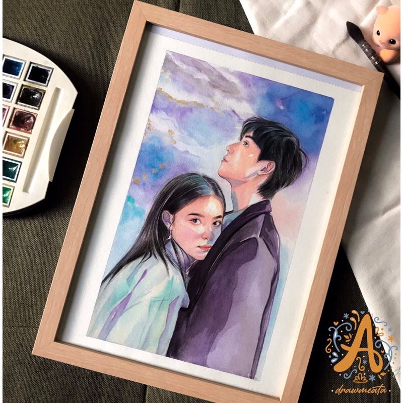 Lukis Cat Air / Watercolor Painting / Sketsa Wajah / Jasa Lukisan Wajah