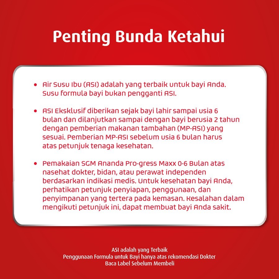 Susu formula untuk bayi usia 0-6 bulan