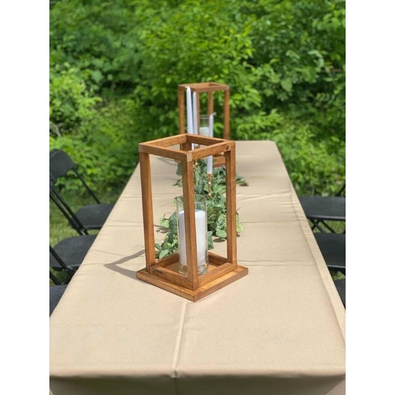 Lentera Lilin Rustic Kayu Jati