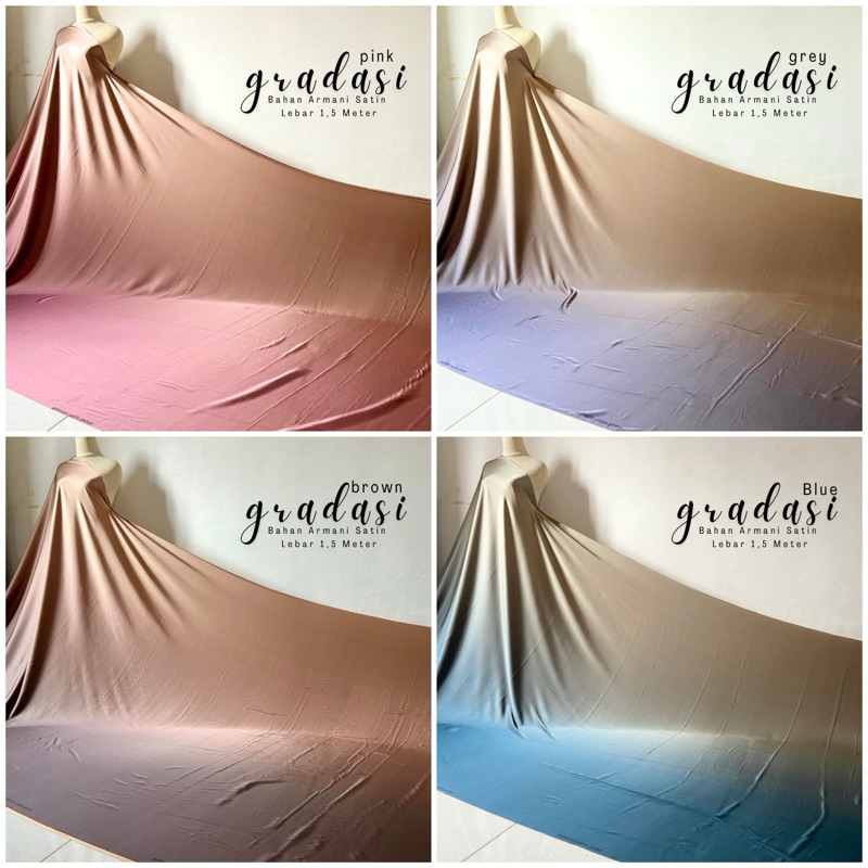 Kain Silk Gradasi | Kain Armany Silk Premium | Kain Motif Gradasi | Bahan Bridesmaid