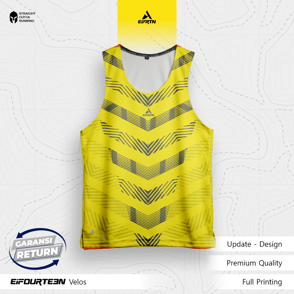 EiFRTN Baju Kaos Jersey Tanktop Singlet Running Olahraga Lari Gym Fitness Sprint | Velos Run