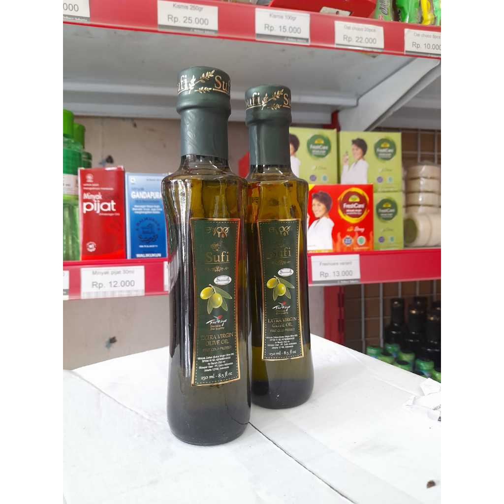 MINYAK ZAITUN EXTRA VIRGIN OLIVE OIL (EVOO) SUFI KEMASAN 250 ml