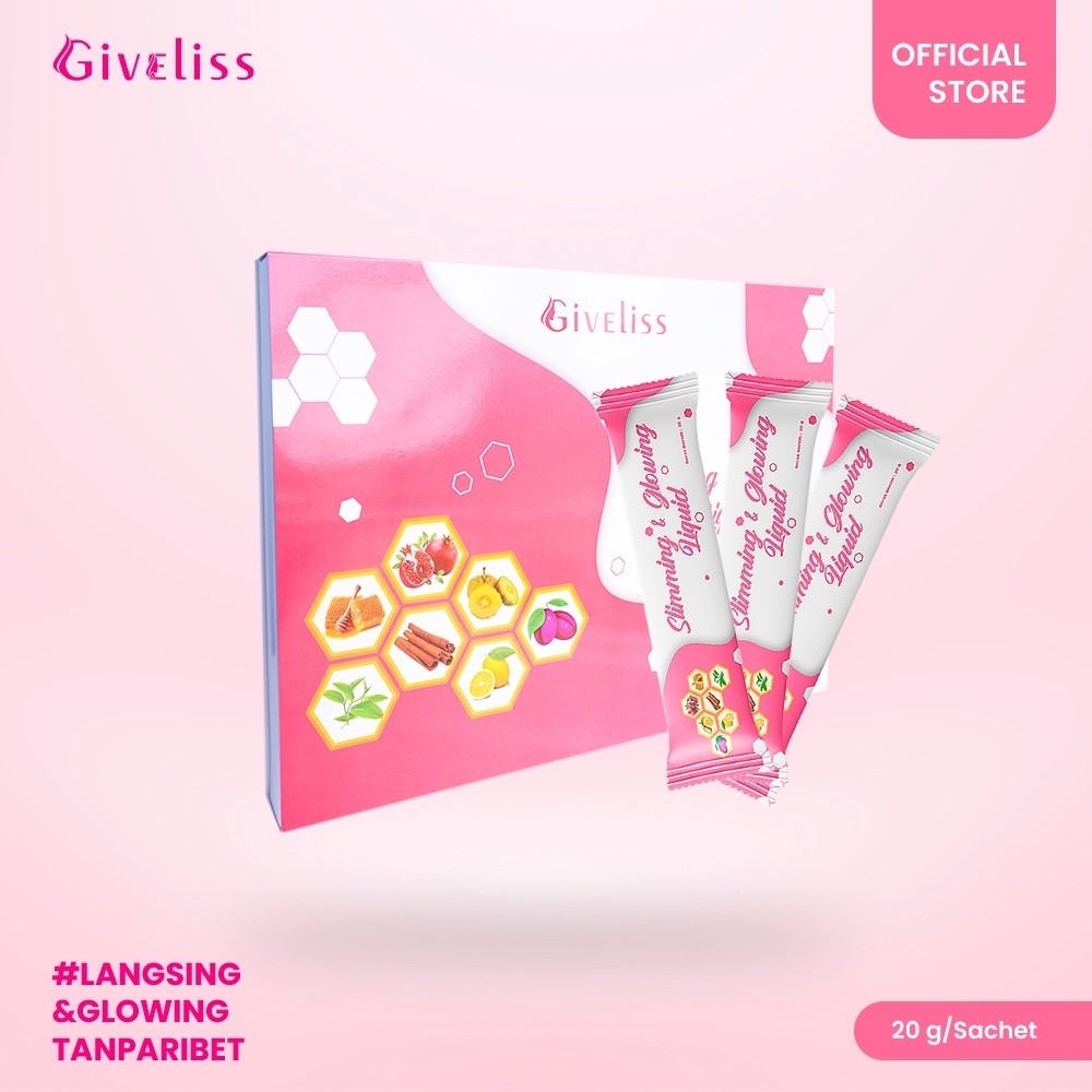 Giveliss Slimming & Glowing Liquid Instant Drink Minuman Pelangsing dan Bikin Kulit Glowing