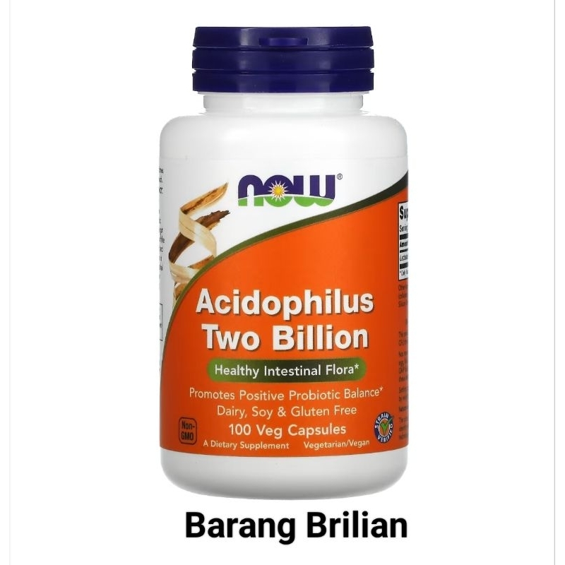Now Acidophilus Two Billion 100 VegCaps ORI USA