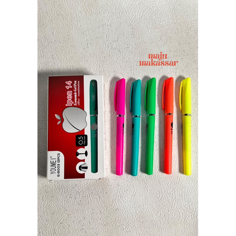 

Pulpen Youmei Warna warni 8003 Ipen 14 (LUSIN / 12 PCS)