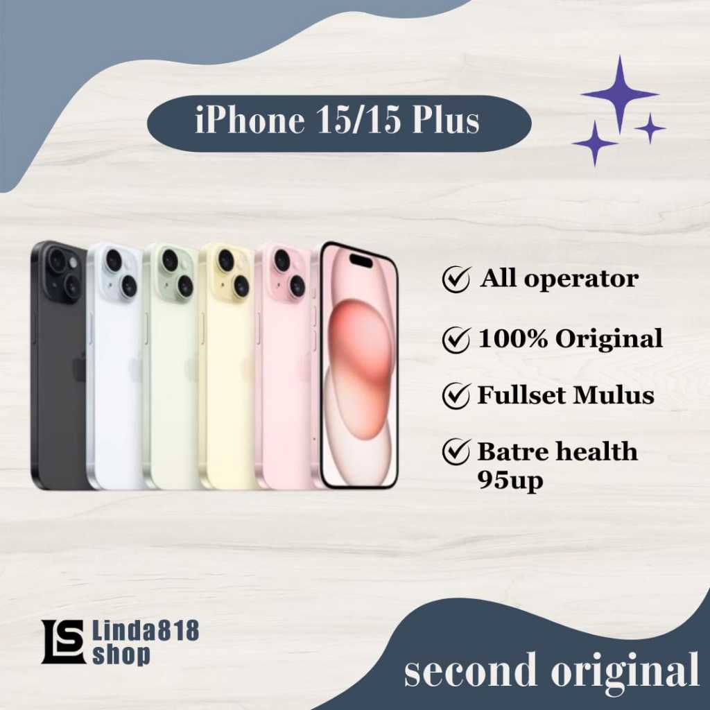 iPhone 15 Plus Second Original  iPhone 15  Bekas FULLSET MULUS