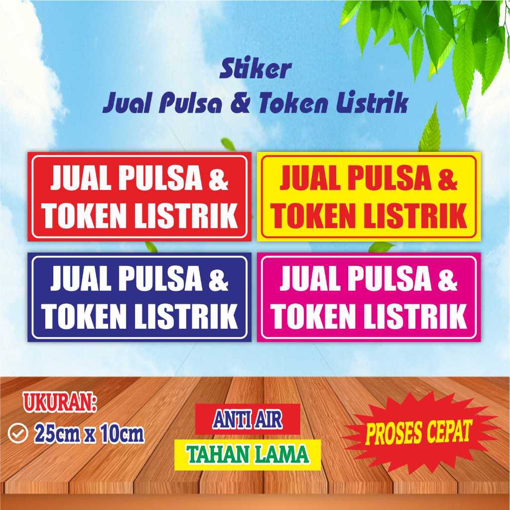 

Cetak Print Logo Stiker Jual Pulsa & Token Listrik Murah