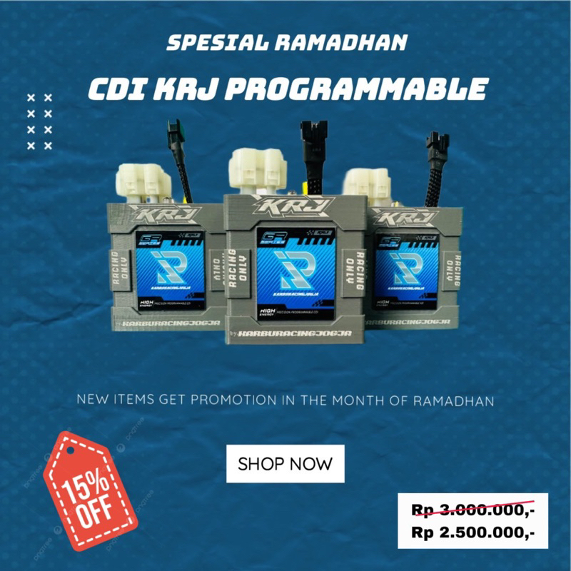 CDI KRJ PROGRAMMABLE PENGAPIAN DC - Tersedia SOCKET JUPITER Z , MIO , KLX , NINJA 2t , MEGAPRO , SHO